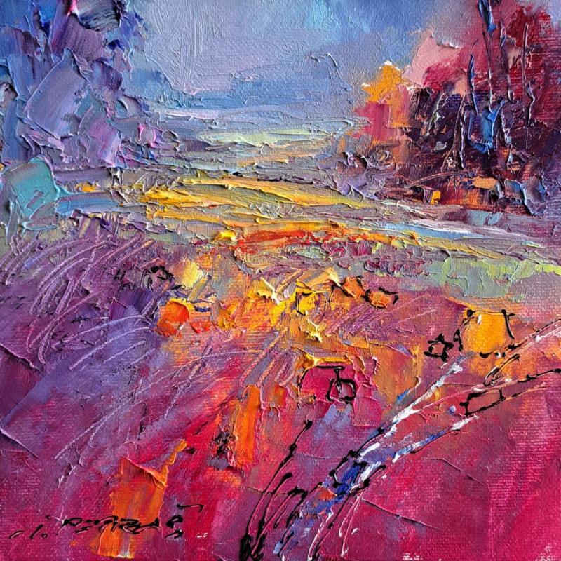 Gemälde Yellow Fields  von Petras Ivica | Gemälde Impressionismus Öl Landschaften, Pop-Ikonen