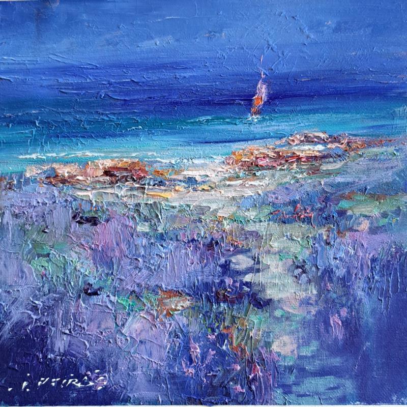 Gemälde Red Sail  von Petras Ivica | Gemälde Impressionismus Landschaften Öl