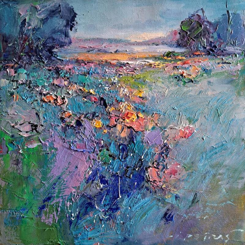 Painting Distant Fields  by Petras Ivica | Painting Impressionism Landscapes Oil