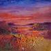 Gemälde Red Sky  von Petras Ivica | Gemälde Impressionismus Landschaften Öl