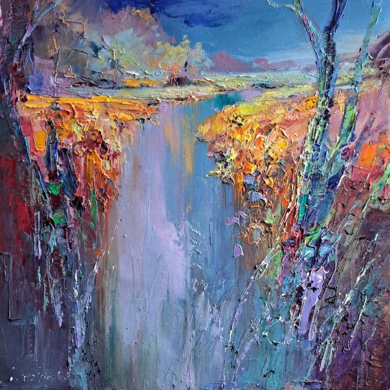 Painting The secret of water   by Petras Ivica | Painting Impressionism Landscapes Oil