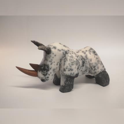 Skulptur Le Rhinocéros  von Roche Clarisse | Skulptur  Keramik, Raku
