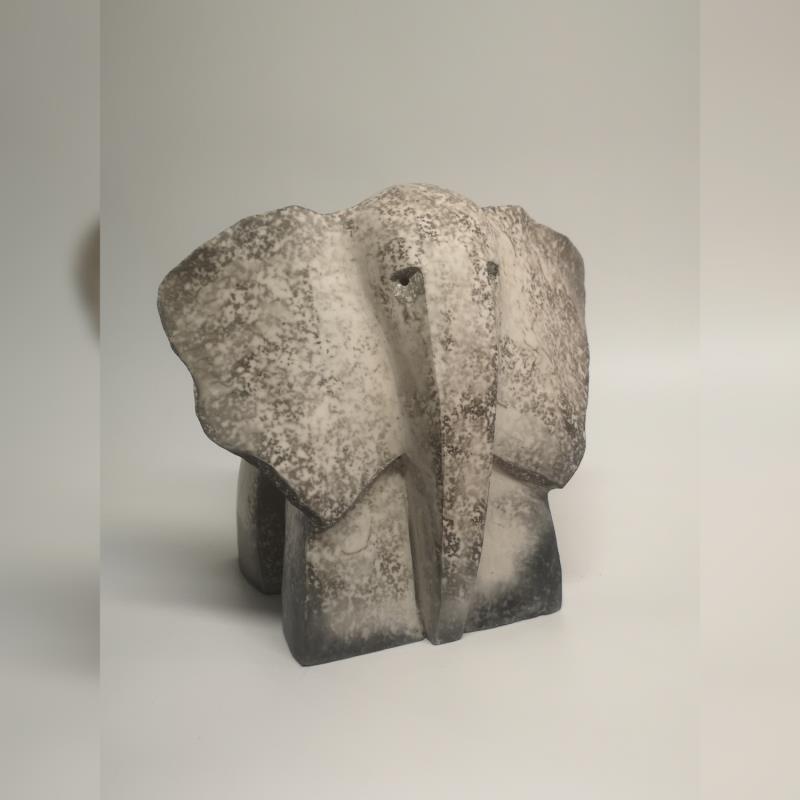 Sculpture Le sage by Roche Clarisse | Sculpture Animals Ceramics Raku