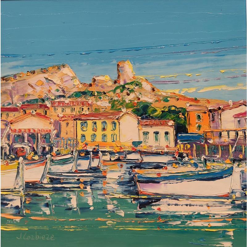 Painting Port du Goude by Corbière Liisa | Painting Figurative Oil Landscapes, Marine, Pop icons