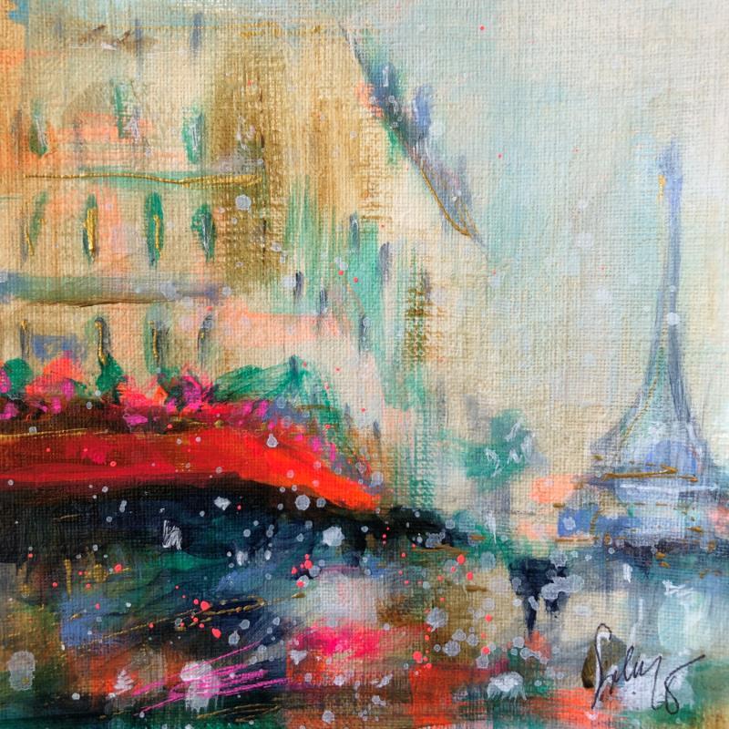 Painting Paris Rive Gauche by Solveiga | Painting Acrylic