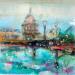 Painting Pont des Arts  by Solveiga | Painting Acrylic