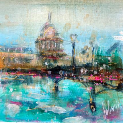 Painting Pont des Arts  by Solveiga | Painting  Acrylic