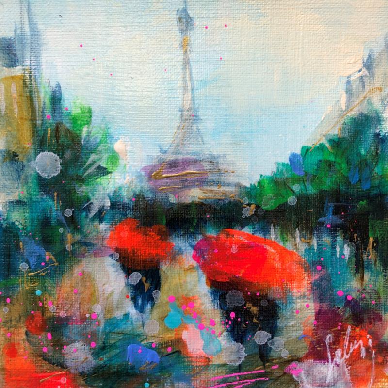 Peinture Romantic Paris par Solveiga | Tableau Acrylique