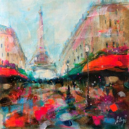 Painting Paris Rive Gauche by Solveiga | Painting  Acrylic