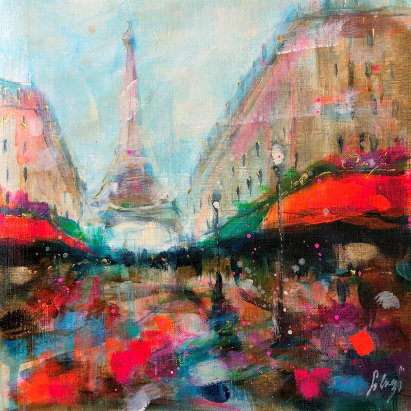 Peinture Paris Rive Gauche par Solveiga | Tableau Acrylique