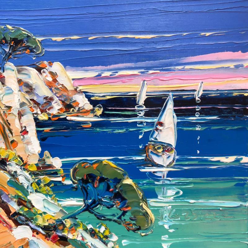 Gemälde Allez, on plonge !  von Corbière Liisa | Gemälde Figurativ Öl Landschaften, Marine, Natur