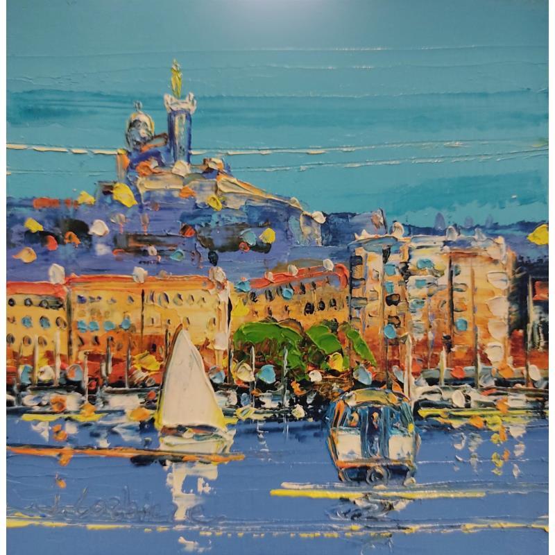 Painting Croisiére en Ferry Boat  by Corbière Liisa | Painting Figurative Oil Landscapes, Marine