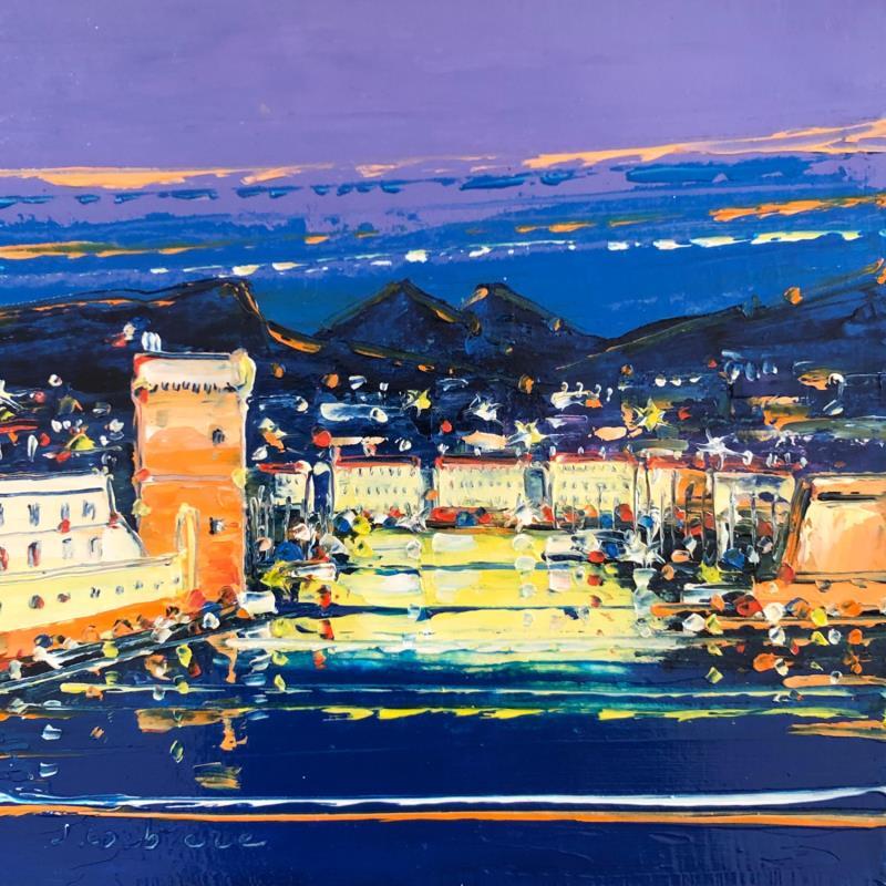 Gemälde L'heure bleue à Marseille von Corbière Liisa | Gemälde Figurativ Landschaften Öl