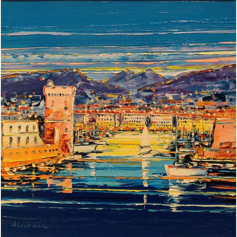 Peinture Lumière du soir, Marseille par Corbière Liisa | Tableau Figuratif Paysages Marine Huile