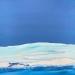 Gemälde Carré Bleu Etoilé von CMalou | Gemälde Materialismus Minimalistisch Sand