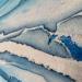 Painting La Dame en Bleu by CMalou | Painting Subject matter Minimalist Sand