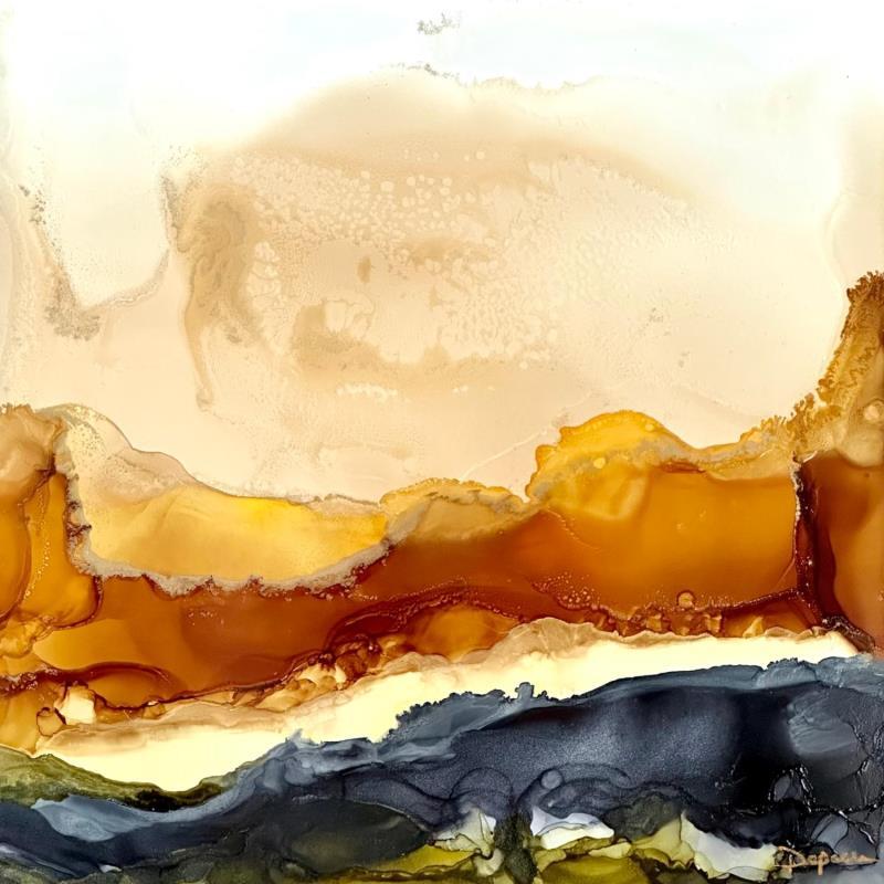 Peinture F2 1703 Poésie des Dunes par Depaire Silvia | Tableau Abstrait Minimaliste Acrylique