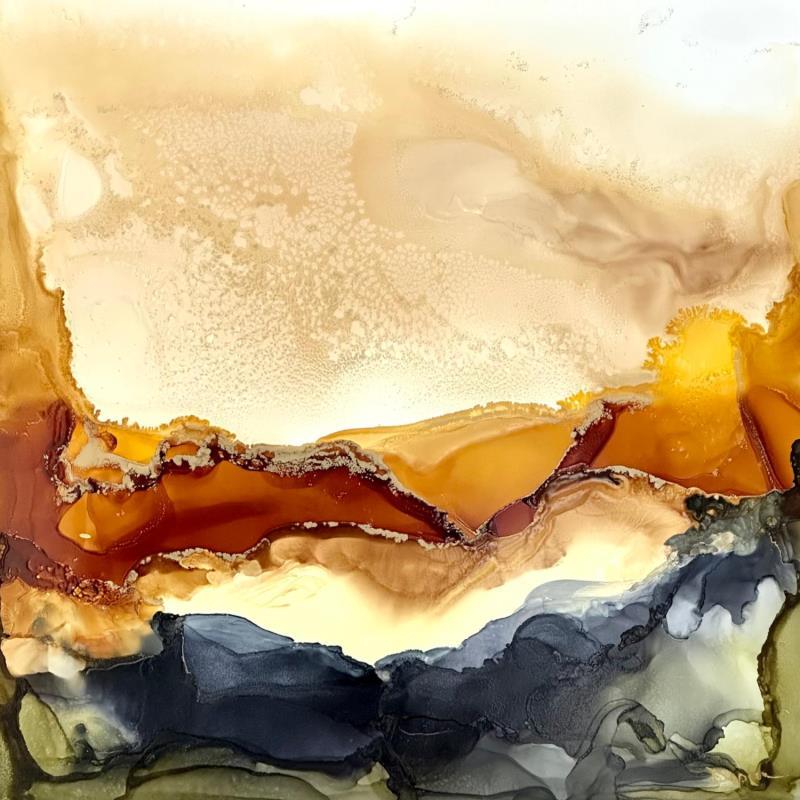 Peinture F3 1714 Poésie des Dunes par Depaire Silvia | Tableau Abstrait Paysages Minimaliste Acrylique
