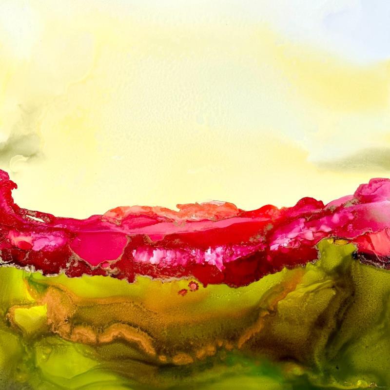 Painting F4 1723 Poésie Florale by Depaire Silvia | Painting Abstract Landscapes Nature Minimalist Acrylic