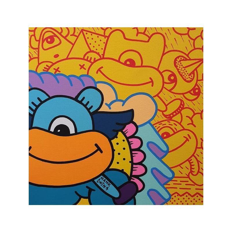 Peinture Joy division four par Hank China | Tableau Pop-art Icones Pop Acrylique Posca