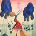 Peinture Il concerto del fumo che profuma par Nai | Tableau Surréalisme Musique Marine Nature Acrylique Collage