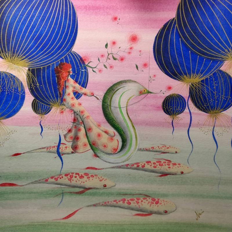 Painting Sea things by Nai | Painting Surrealism Marine Nature Animals Acrylic Gluing