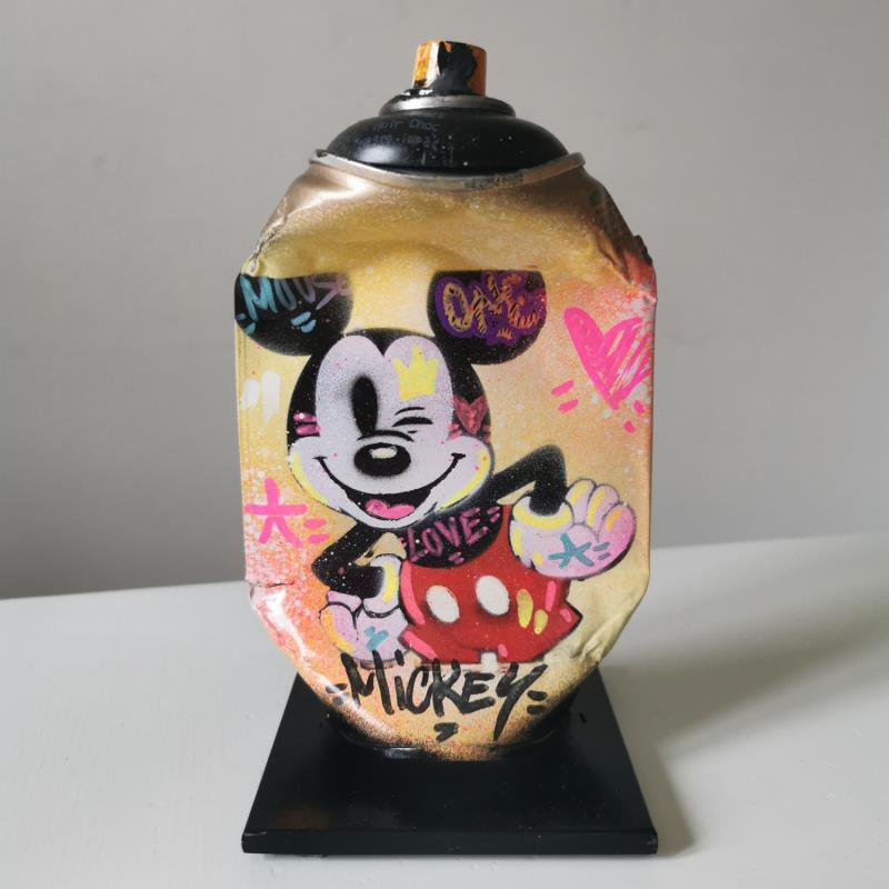Skulptur Mickey von Kedarone | Skulptur Pop-Art Pop-Ikonen Graffiti Acryl