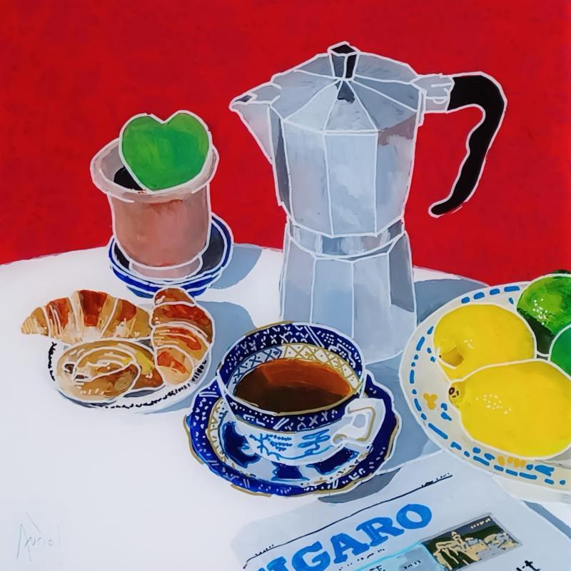 Painting Le petit déjeuner chinois by Auriol Philippe | Painting Figurative Acrylic, Plexiglass, Posca Still-life