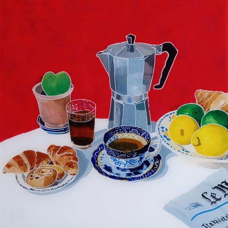 Painting Le rendez-vous chaud froid by Auriol Philippe | Painting Figurative Still-life Plexiglass Acrylic Posca
