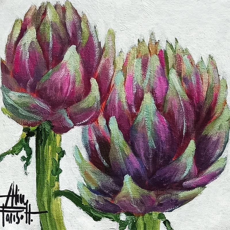 Painting Artichokes by Parisotto Alice | Painting Figurative Oil