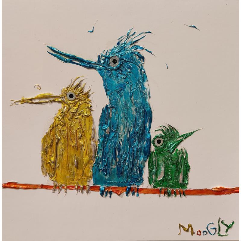 Painting Googlus by Moogly | Painting Raw art Animals Acrylic Resin Pigments