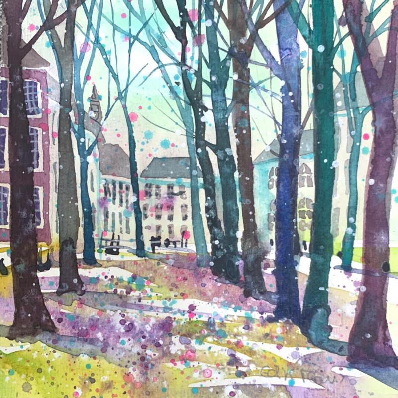 Painting NO.  2466  THE HAGUE  LANGE VOORHOUT SPRING by Thurnherr Edith | Painting Subject matter Urban Watercolor