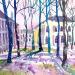Painting NO.  2472  THE HAGUE  LANGE VOORHOUT SPRING by Thurnherr Edith | Painting Subject matter Urban Watercolor