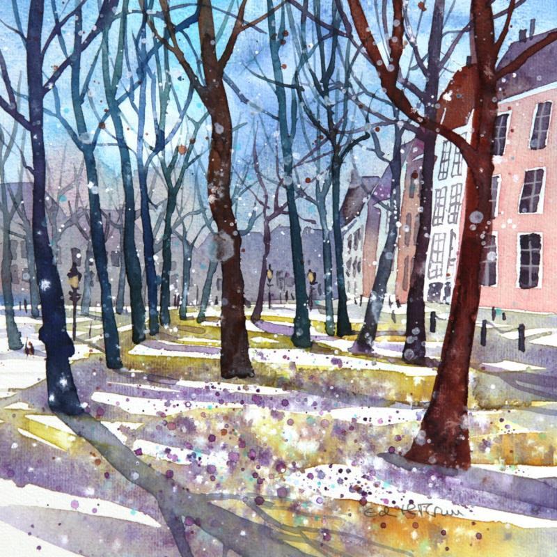 Painting NO.  2473  THE HAGUE  LANGE VOORHOUT SPRING by Thurnherr Edith | Painting Subject matter Urban Watercolor
