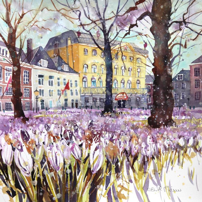 Painting NO.  2476  THE HAGUE  HOTEL DES INDÈS CROCUSSES by Thurnherr Edith | Painting Subject matter Watercolor Urban