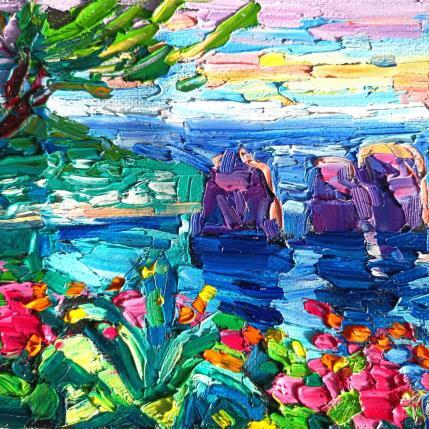 Peinture Capri view par Georgieva Vanya | Tableau Figuratif Huile Paysages