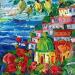 Gemälde Lemons on Positano von Georgieva Vanya | Gemälde Figurativ Landschaften Öl