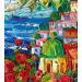 Painting Lemons on Positano by Georgieva Vanya | Painting Figurative Landscapes Oil