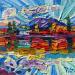 Painting Lake reflections by Georgieva Vanya | Painting Figurative Landscapes Oil