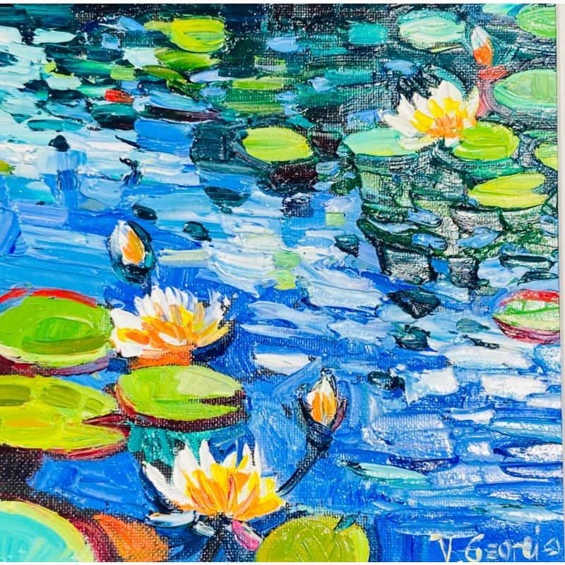 Peinture Water lilies reflections par Georgieva Vanya | Tableau Figuratif Paysages Huile
