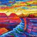 Peinture Canyon sunset par Georgieva Vanya | Tableau Figuratif Paysages Huile