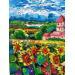 Painting Provence sunflowers by Georgieva Vanya | Painting Figurative Landscapes Oil