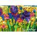 Peinture Iris & Olive Trees par Georgieva Vanya | Tableau Figuratif Paysages Huile