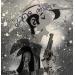 Peinture Lucky Luke gris par Kedarone | Tableau Pop-art Icones Pop Graffiti Acrylique