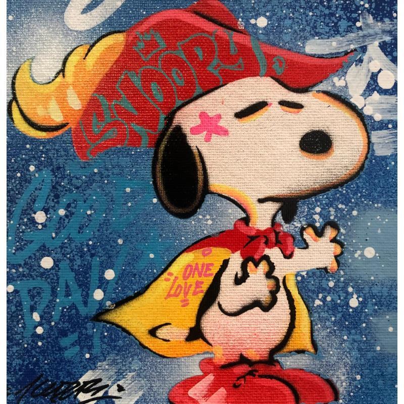 Gemälde Snoopy mousquetaire von Kedarone | Gemälde Pop-Art Acryl, Graffiti Pop-Ikonen
