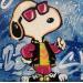 Gemälde Snoopy so cool von Kedarone | Gemälde Pop-Art Pop-Ikonen Graffiti Acryl