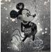 Gemälde Mickey noir von Kedarone | Gemälde Pop-Art Pop-Ikonen Graffiti Acryl