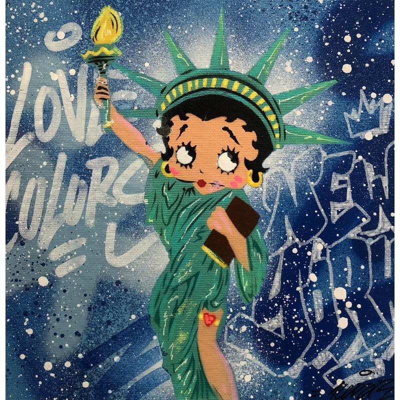 Painting Betty America by Kedarone | Painting Pop-art Pop icons Graffiti Acrylic