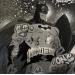 Painting Batman gris by Kedarone | Painting Pop-art Pop icons Graffiti Acrylic