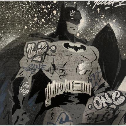 Peinture Batman gris par Kedarone | Tableau Pop-art Acrylique, Graffiti Icones Pop